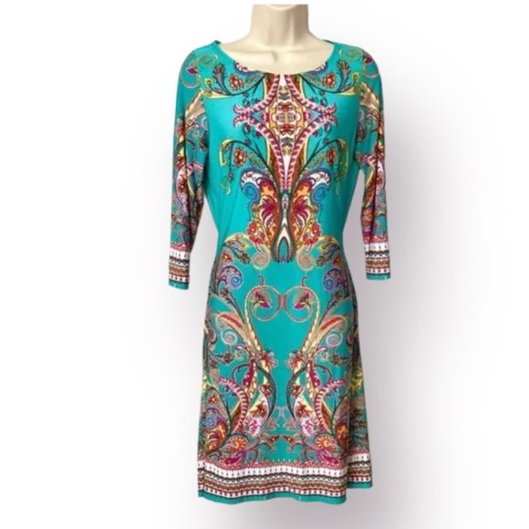 Tiana B. Dresses & Skirts - Tiana B Turquoise Shift Dress